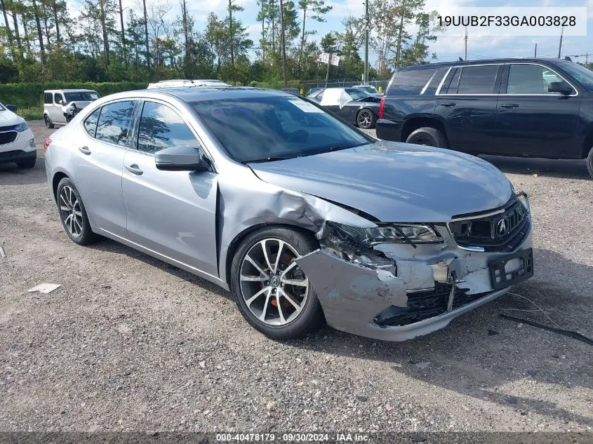 2016 Acura Tlx V6 VIN: 19UUB2F33GA003828 Lot: 40478179