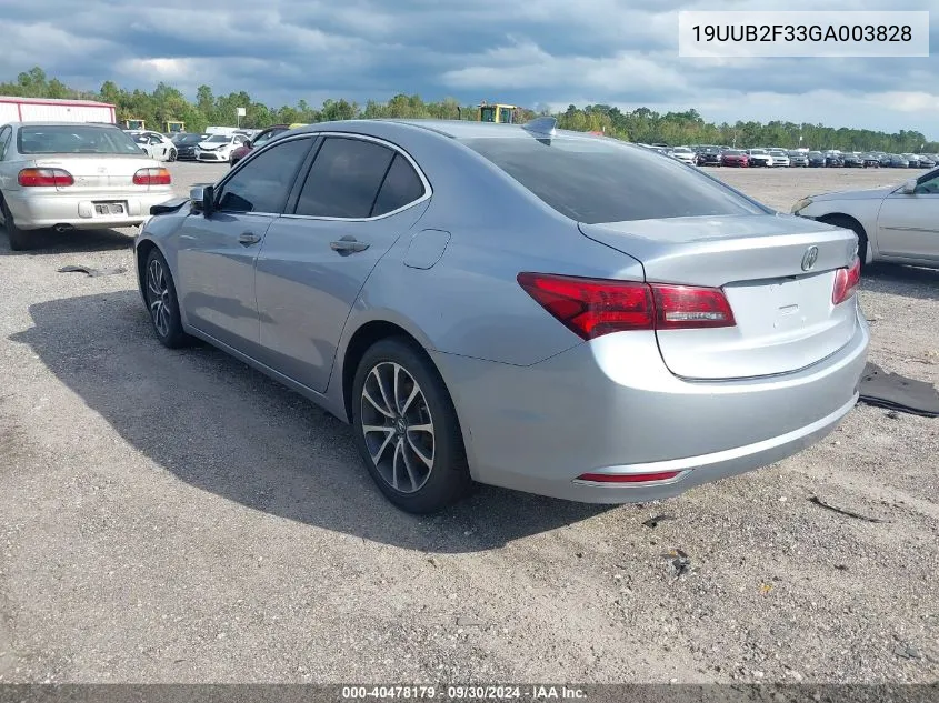 2016 Acura Tlx V6 VIN: 19UUB2F33GA003828 Lot: 40478179