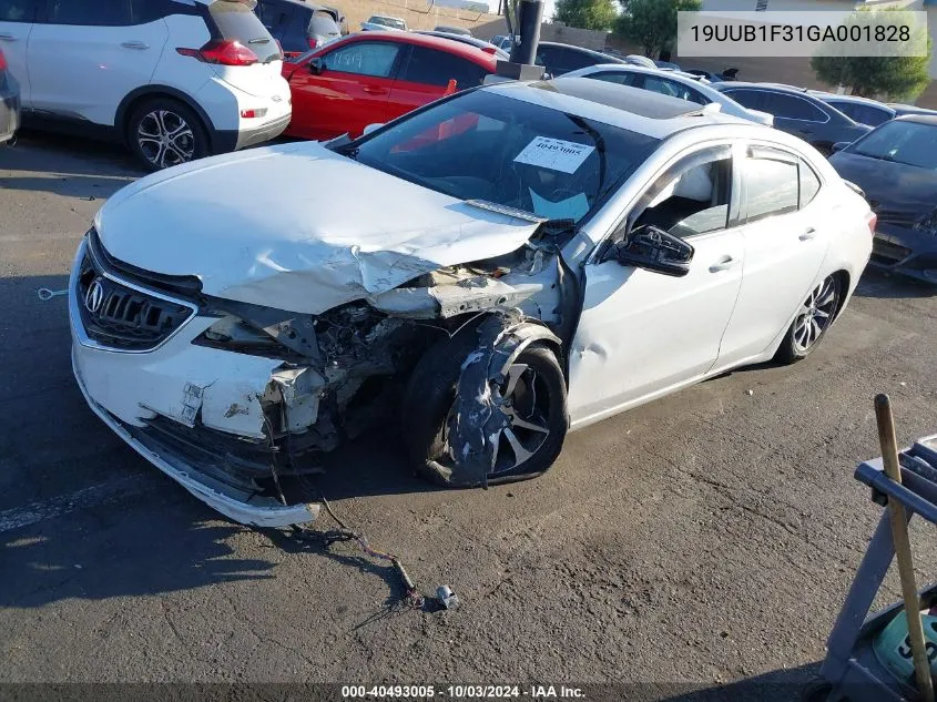 2016 Acura Tlx VIN: 19UUB1F31GA001828 Lot: 40493005