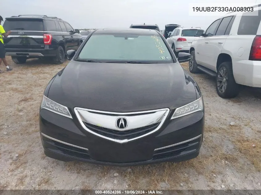 2016 Acura Tlx VIN: 19UUB2F33GA008303 Lot: 40524286