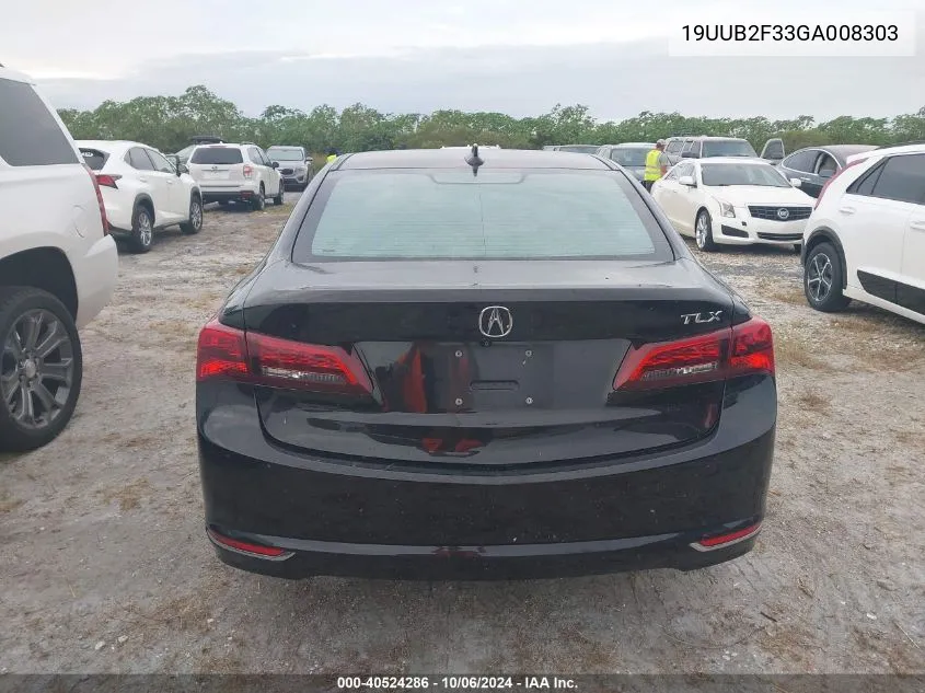 2016 Acura Tlx VIN: 19UUB2F33GA008303 Lot: 40524286