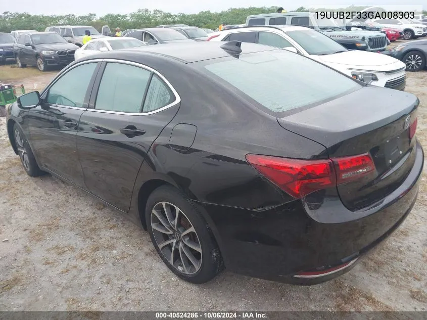 2016 Acura Tlx VIN: 19UUB2F33GA008303 Lot: 40524286