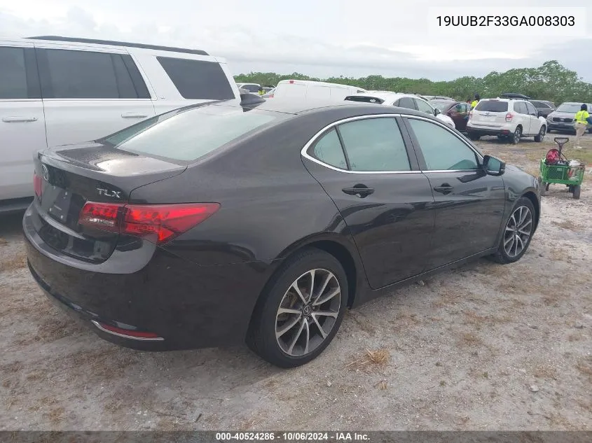 2016 Acura Tlx VIN: 19UUB2F33GA008303 Lot: 40524286