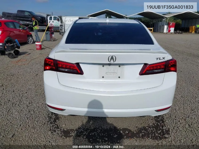 2016 Acura Tlx VIN: 19UUB1F35GA001833 Lot: 40555054