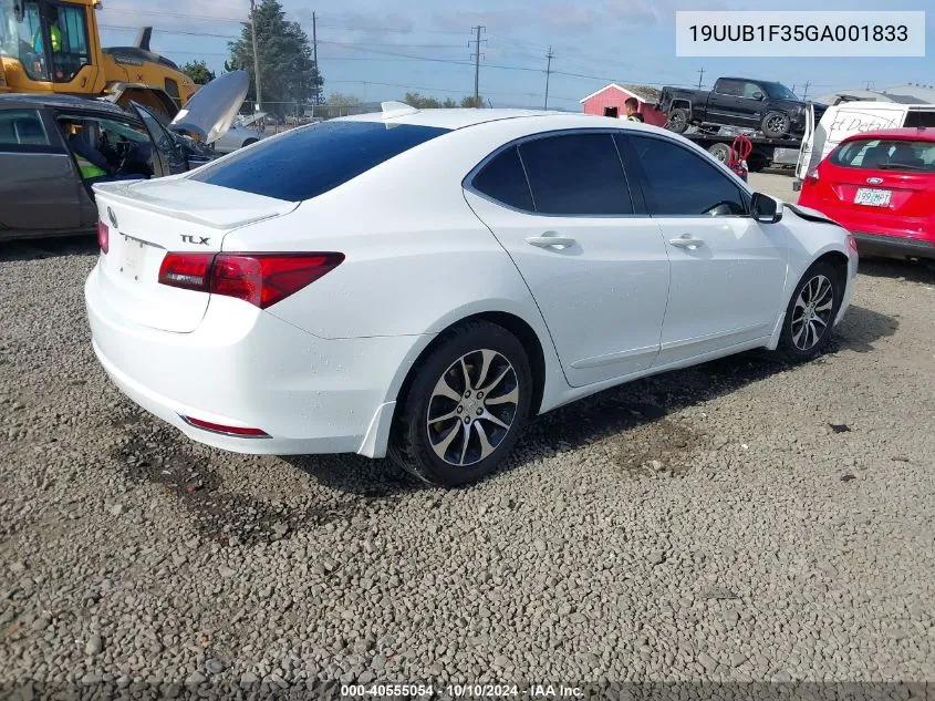 2016 Acura Tlx VIN: 19UUB1F35GA001833 Lot: 40555054