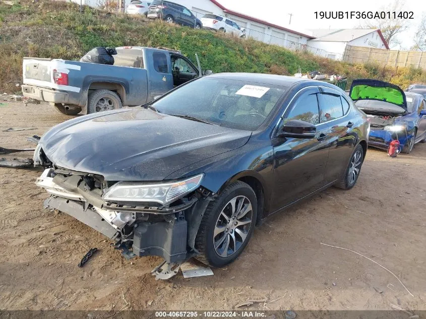 19UUB1F36GA011402 2016 Acura Tlx