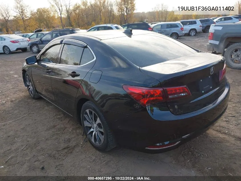 19UUB1F36GA011402 2016 Acura Tlx