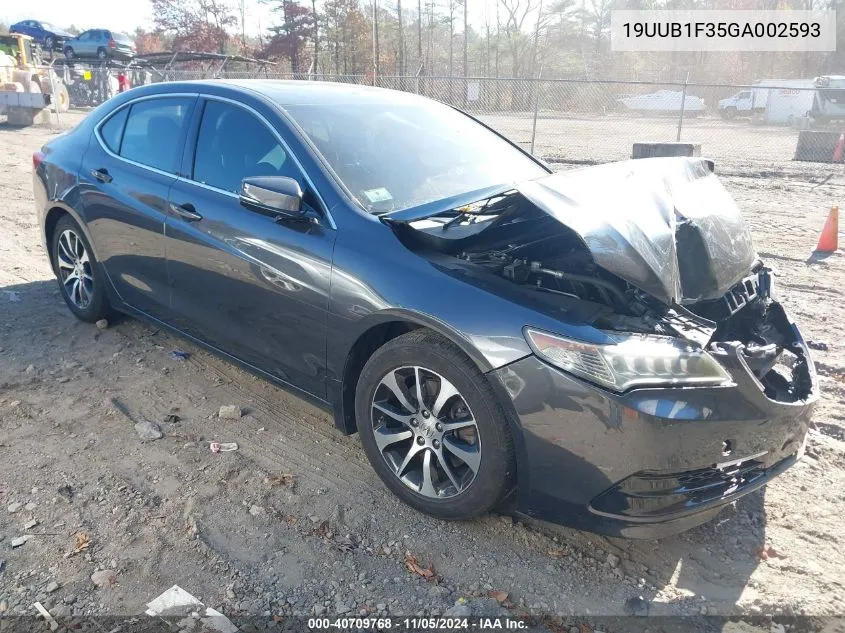 2016 Acura Tlx VIN: 19UUB1F35GA002593 Lot: 40709768