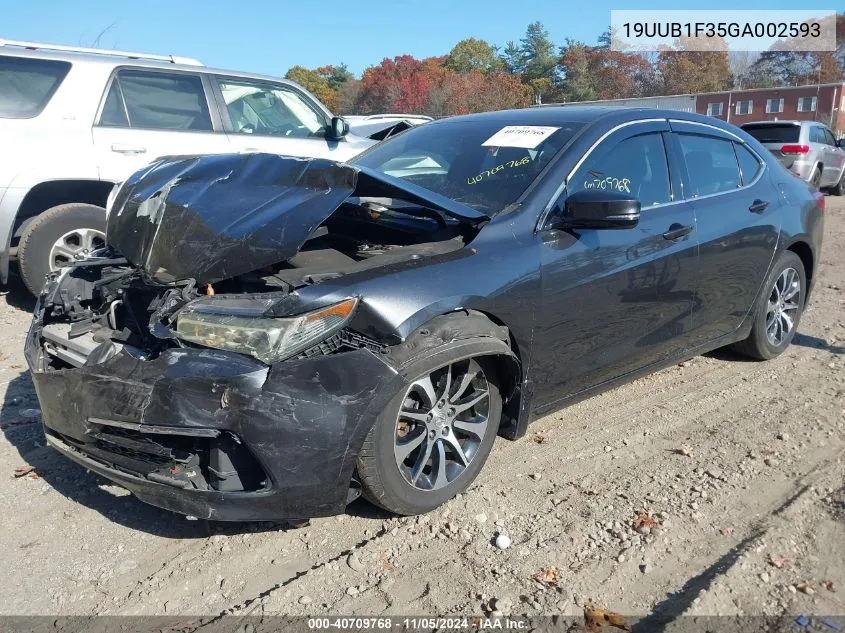 2016 Acura Tlx VIN: 19UUB1F35GA002593 Lot: 40709768