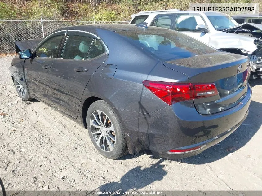 2016 Acura Tlx VIN: 19UUB1F35GA002593 Lot: 40709768