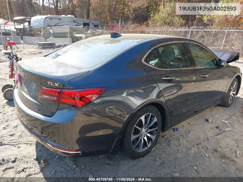 2016 Acura Tlx VIN: 19UUB1F35GA002593 Lot: 40709768