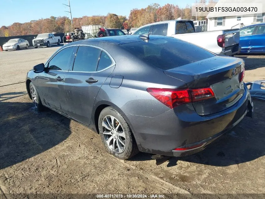 2016 Acura Tlx Tech VIN: 19UUB1F53GA003470 Lot: 40717078