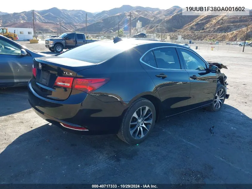 2016 Acura Tlx VIN: 19UUB1F38GA001602 Lot: 40717333