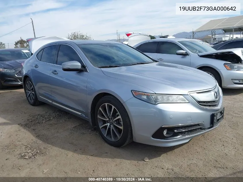 2016 Acura Tlx V6 Advance VIN: 19UUB2F73GA000642 Lot: 40740389