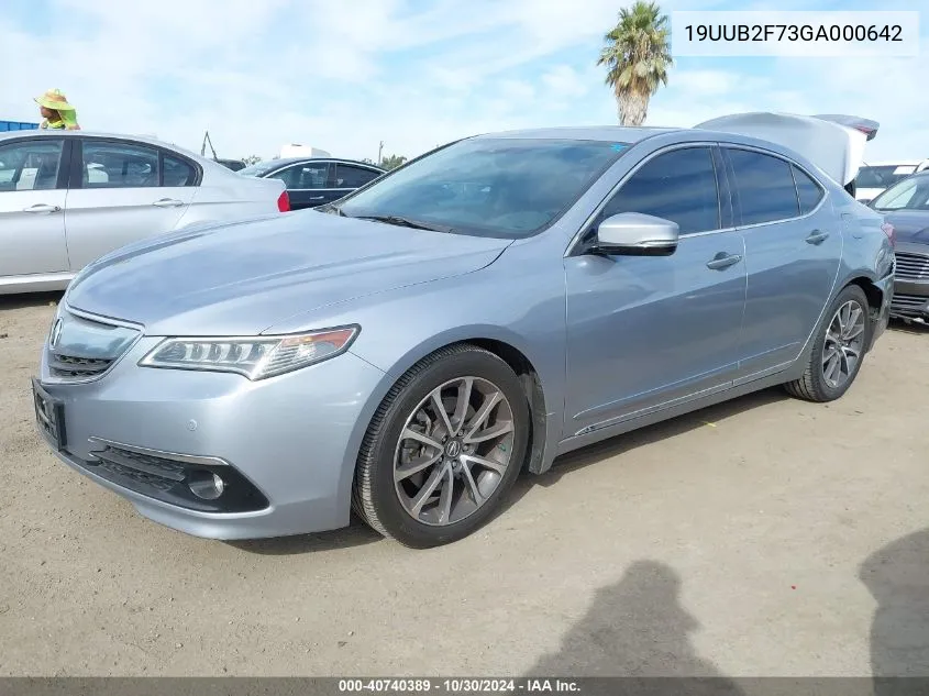 2016 Acura Tlx V6 Advance VIN: 19UUB2F73GA000642 Lot: 40740389