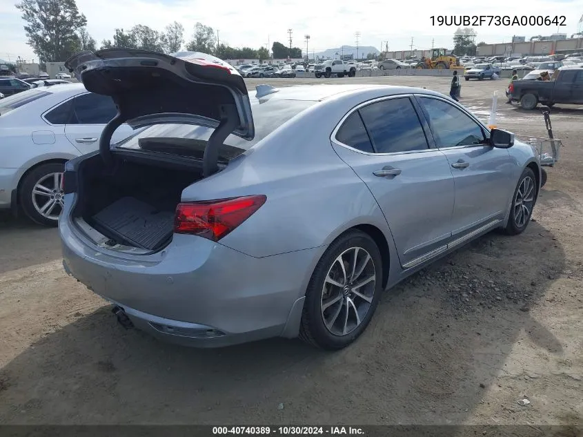 2016 Acura Tlx V6 Advance VIN: 19UUB2F73GA000642 Lot: 40740389