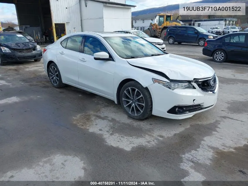 19UUB3F71GA001522 2016 Acura Tlx V6 Advance