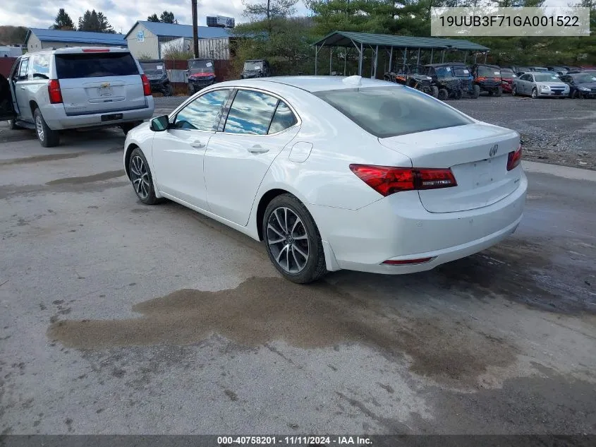 19UUB3F71GA001522 2016 Acura Tlx V6 Advance