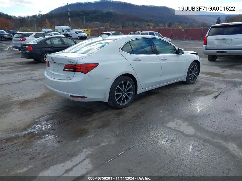 19UUB3F71GA001522 2016 Acura Tlx V6 Advance