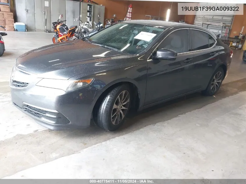 19UUB1F39GA009322 2016 Acura Tlx