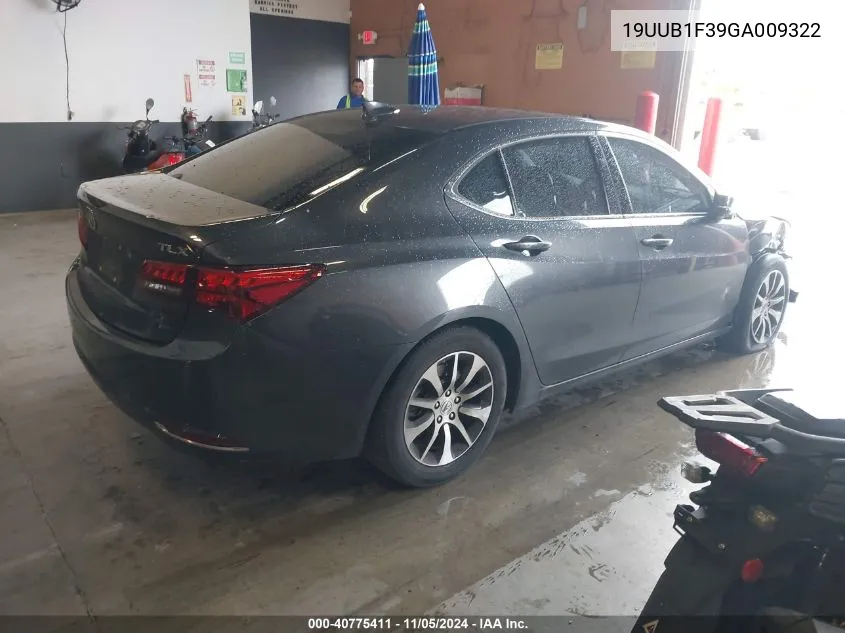 19UUB1F39GA009322 2016 Acura Tlx