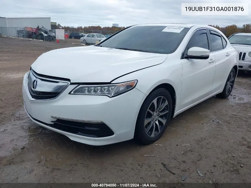 2016 Acura Tlx VIN: 19UUB1F31GA001876 Lot: 40794050