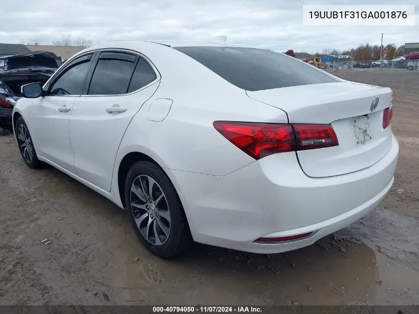 2016 Acura Tlx VIN: 19UUB1F31GA001876 Lot: 40794050