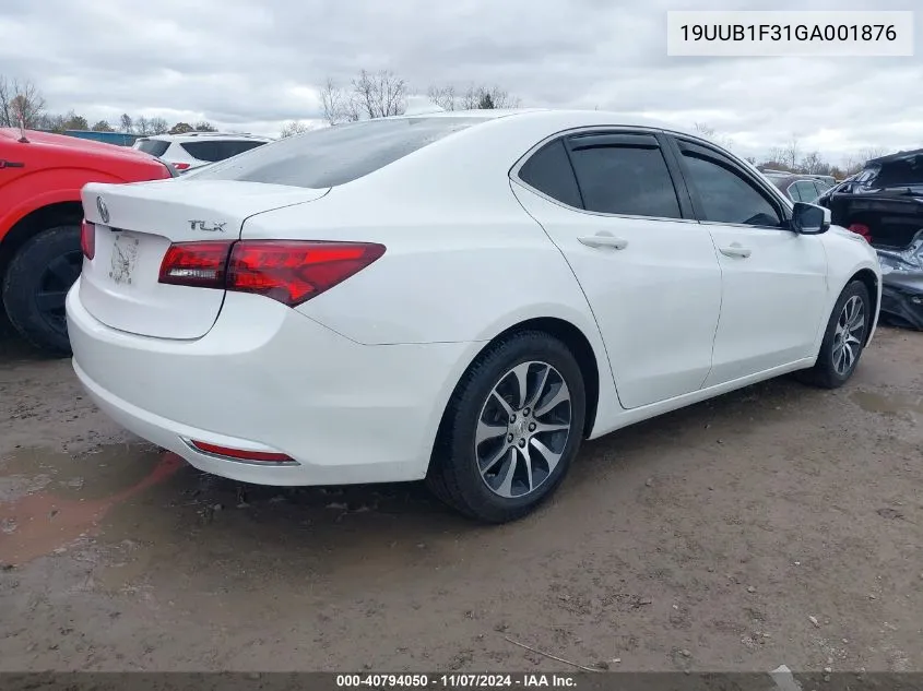 2016 Acura Tlx VIN: 19UUB1F31GA001876 Lot: 40794050