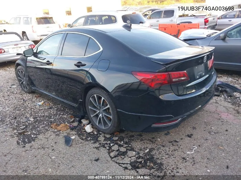 2016 Acura Tlx V6 Advance VIN: 19UUB3F74GA003698 Lot: 40799124