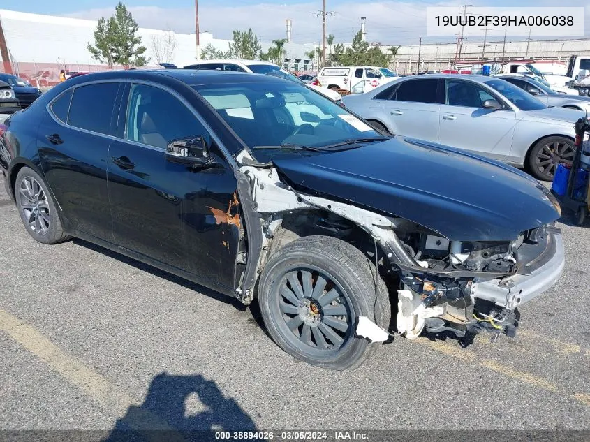 2017 Acura Tlx V6 VIN: 19UUB2F39HA006038 Lot: 38894026