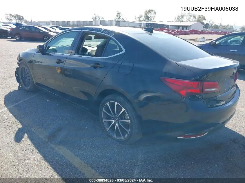 2017 Acura Tlx V6 VIN: 19UUB2F39HA006038 Lot: 38894026