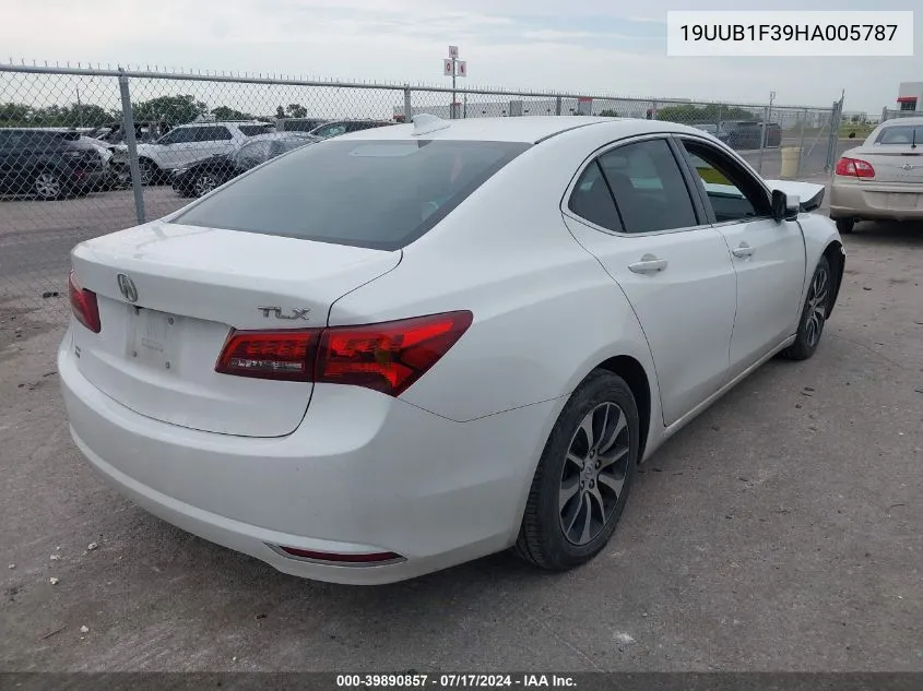 2017 Acura Tlx VIN: 19UUB1F39HA005787 Lot: 39890857