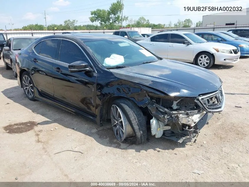 2017 Acura Tlx Technology Package VIN: 19UUB2F58HA002032 Lot: 40038669