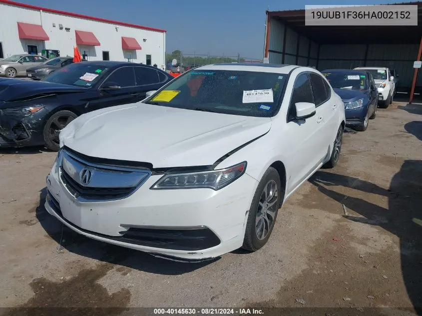 2017 Acura Tlx VIN: 19UUB1F36HA002152 Lot: 40145630