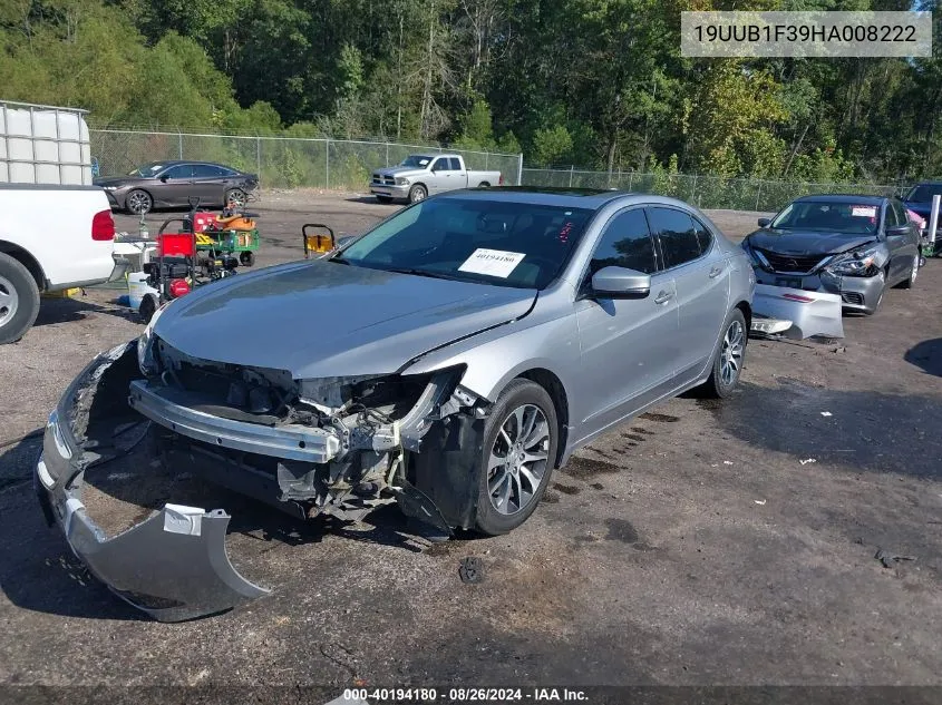 2017 Acura Tlx VIN: 19UUB1F39HA008222 Lot: 40194180