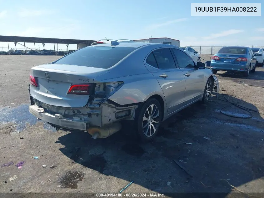 2017 Acura Tlx VIN: 19UUB1F39HA008222 Lot: 40194180