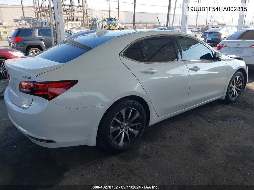 2017 Acura Tlx Tech VIN: 19UUB1F54HA002815 Lot: 40278732