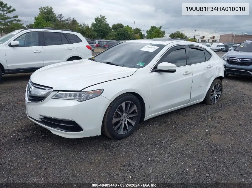 2017 Acura Tlx VIN: 19UUB1F34HA010010 Lot: 40409448