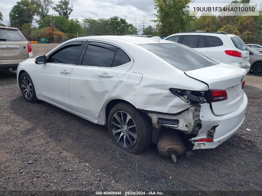 2017 Acura Tlx VIN: 19UUB1F34HA010010 Lot: 40409448