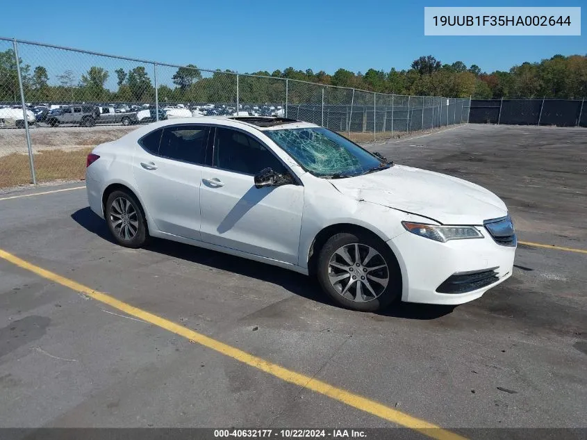 2017 Acura Tlx VIN: 19UUB1F35HA002644 Lot: 40632177