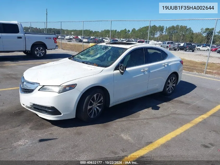 2017 Acura Tlx VIN: 19UUB1F35HA002644 Lot: 40632177