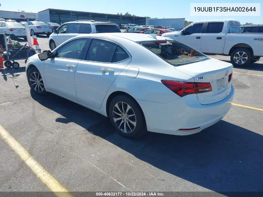 2017 Acura Tlx VIN: 19UUB1F35HA002644 Lot: 40632177