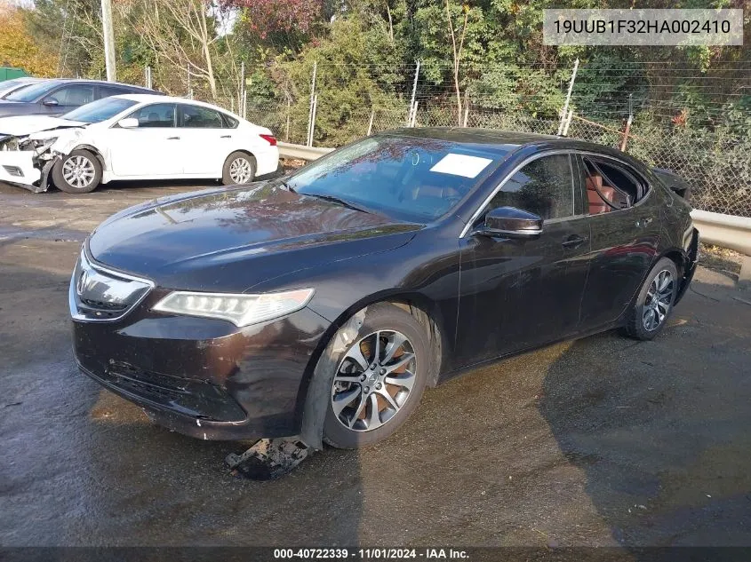 2017 Acura Tlx VIN: 19UUB1F32HA002410 Lot: 40722339