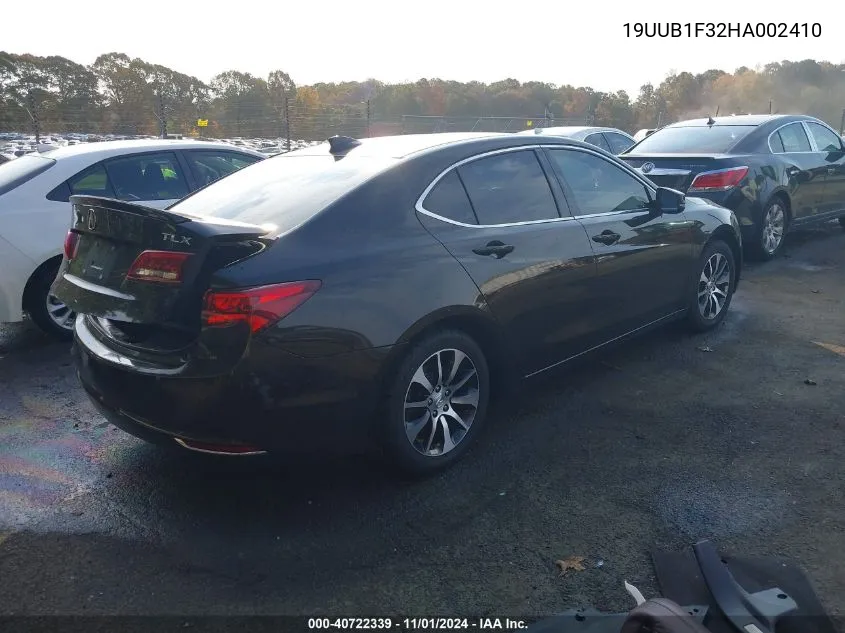 2017 Acura Tlx VIN: 19UUB1F32HA002410 Lot: 40722339