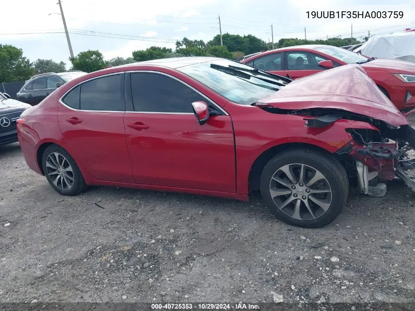 2017 Acura Tlx VIN: 19UUB1F35HA003759 Lot: 40725353