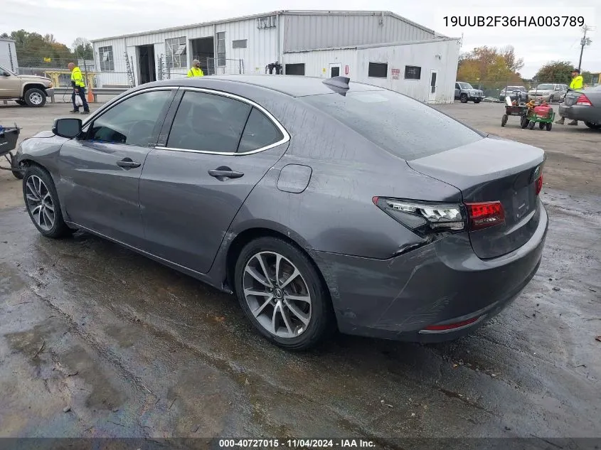 2017 Acura Tlx V6 VIN: 19UUB2F36HA003789 Lot: 40727015