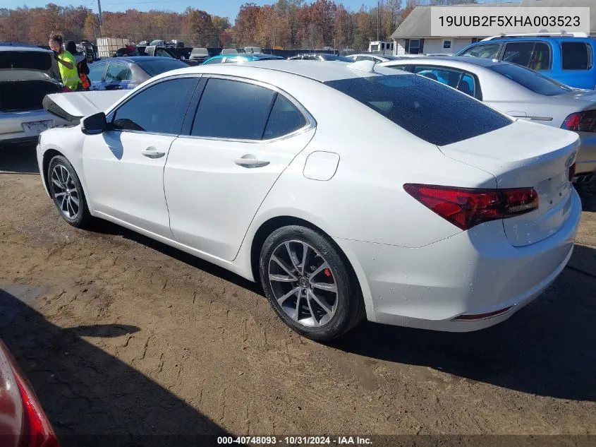 2017 Acura Tlx Technology Package VIN: 19UUB2F5XHA003523 Lot: 40748093