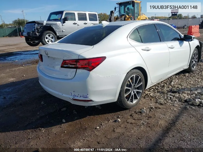 2017 Acura Tlx Technology Package VIN: 19UUB3F53HA001148 Lot: 40759747