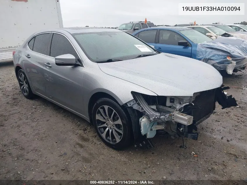 2017 Acura Tlx VIN: 19UUB1F33HA010094 Lot: 40836252