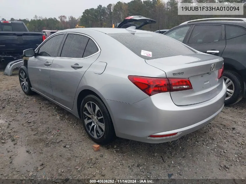 2017 Acura Tlx VIN: 19UUB1F33HA010094 Lot: 40836252